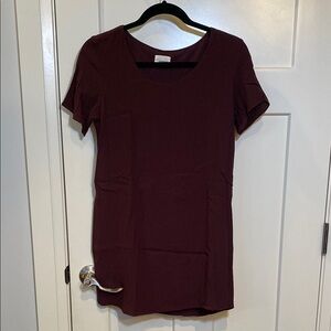 Burgundy Short Sleeve Top